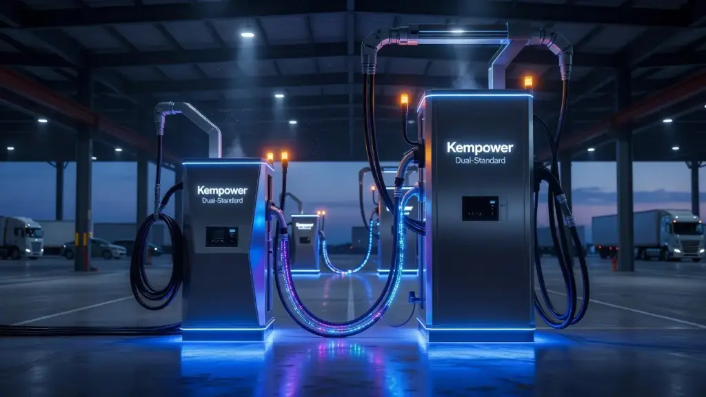 Kempower Debuts Dual-Standard Charger for Cars and Heavy Trucks